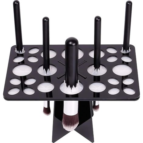 MIMOSON-Foldable Makeup Brush Organizer Brush Holder Portable Drying Rack Makeup Brushes (1/5)