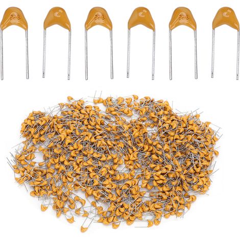 Condensateur céramique 1000 pièces 0,022µF pas 5,08mm 50V tolérance 10%, monolithique radial, kit condensateurs pour électronique (1/5)