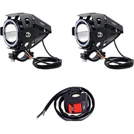 Phares antibrouillard U7 Angel Eyes, feux de jour, projecteurs auxiliaires à LED pour vélo, accessoires (1/5)