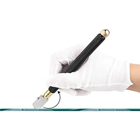 Glasschneider aus Wolframstahl, rutschfester Griff, ölgefüllter Stift für Spiegel und Fenster, Präzisions-Fliesenschneider (1/5)