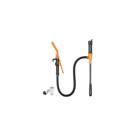 Pompe à essence électrique à piles - Pompe à siphon - Pompe à batterie - Pompe à bidon - Pompe d'aspiration automatique pour essence (orange)(Piles non incluses) (1/5)
