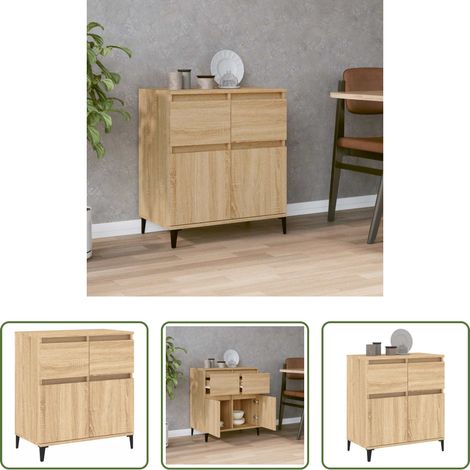 Holzwerkstoff - Sideboard Sonoma-Eiche 60x35x70 cm Holzwerkstoff (1/5)
