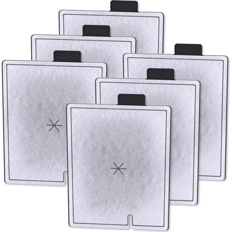 Pack of 6 replacement filter cartridges for Aqueon QuietFlow aquariums, double-sided mesh with activated carbon for water purification (L) (1/5)