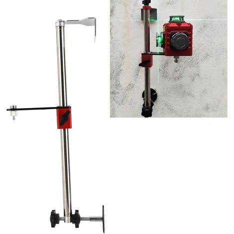 Support Universel pour Niveau Laser - Montage sur Poteau Rond, Réglable pour Travail du Bois