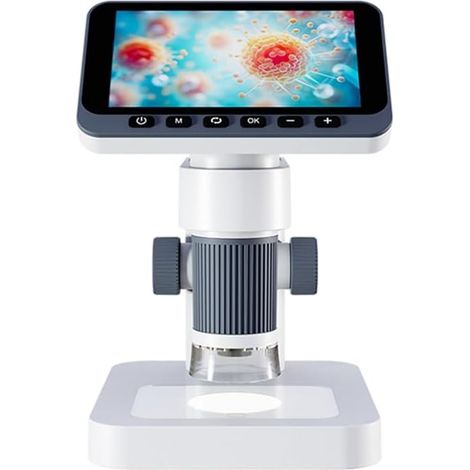 Microscopio electrónico portátil con pantalla IPS de 4,5 pulgadas, alta definición, manual de reparación de teléfonos móviles, enfoque manual, aumento de 1000X (1080P) (1/5)