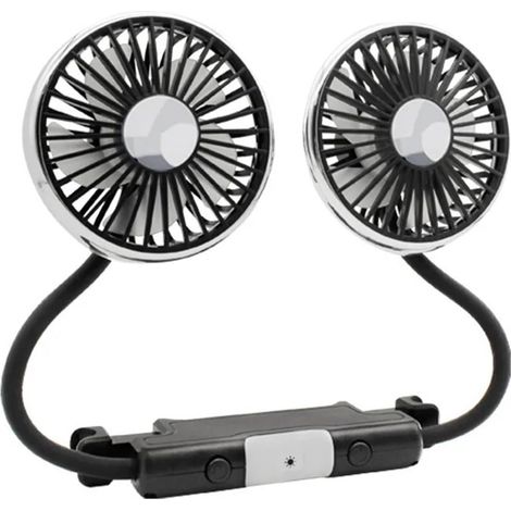 Ventilateur Double Tête 12V Voiture USB Refroidissement De L'air (1/5)