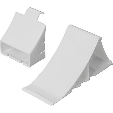 Cale de roue en plastique blanc incl. titulaire (1/5)