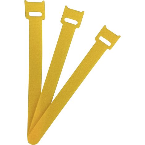 FASTECH® ETK-3-150-0208 Collier de serrage auto-agrippant pour grouper partie velours et partie agrippante (L x l) 150 mm x 13 mm jaune 1 pc(s) S28283