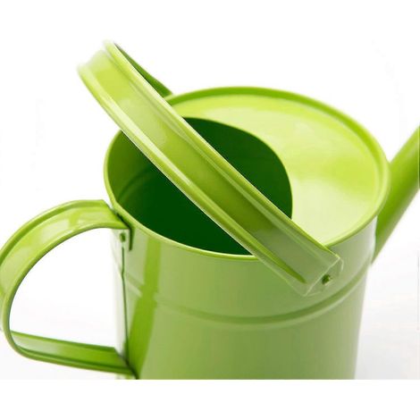 Arrosoir en métal vert de 1,5 L (ou 51 oz) - Arrosoir d'extérieur pour enfants et jardin - Petit arrosoir portable d'intérieur avec revêtement antirouille (1/4)