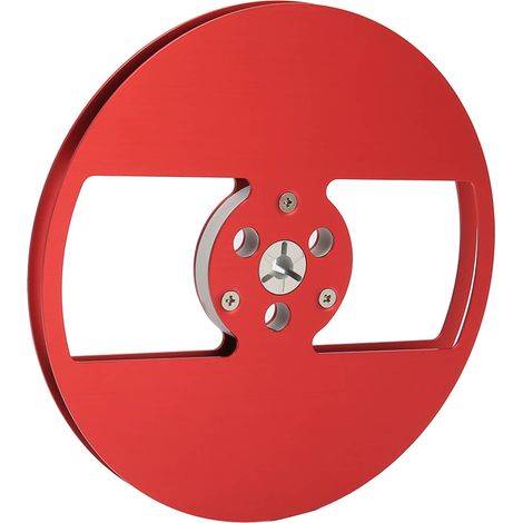 Bobine de ruban vide 1/4 7 pouces en alliage d'aluminium, 2 trous, bobine réceptrice universelle pour machine à ouverture de ruban, pièce pour TEAC rouge (1/5)