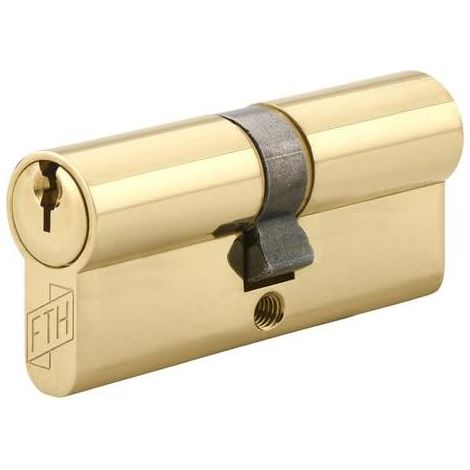 Cylindre de serrure double entrée 5G, 30x30mm, cylindre et clés en laiton, protection contre l'arrachement, 3 clés crantées (1/5)