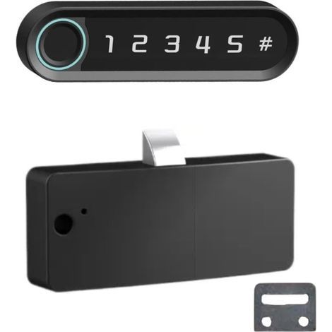 Figerprint Verrou biométrique intelligent sans clé pour tiroir d'armoire Convient pour portes doubles (1/5)