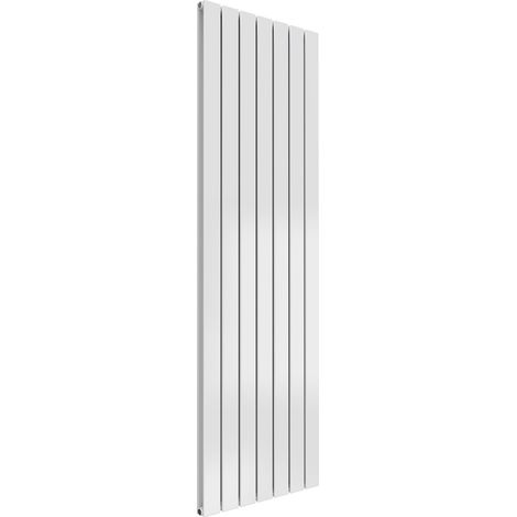 Reina Flat Double Designer Vertical Radiator 1600mm H x 514mm W - White (1/3)