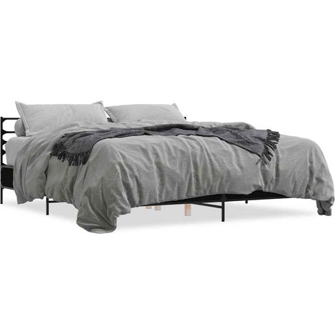 Maison Exclusive - Bettgestell Schwarz 200x200 cm Holzwerkstoff u