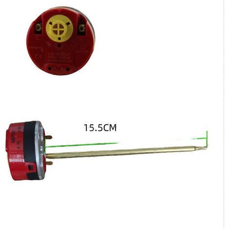 Interrupteur thermostatique à pôles de contrôle de température 16 A à pôles en cuivre pur pour chauffe-eau électrique Ariston KST18/T105 (rouge court 15,5 cm) ( ) (1/2)