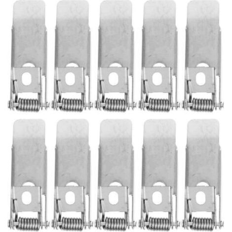 10 pinces à ressort pour spots encastrés, pinces de montage universelles pour plafonniers et panneaux lumineux, ressorts de montage à haute élasticité, installation facile.
