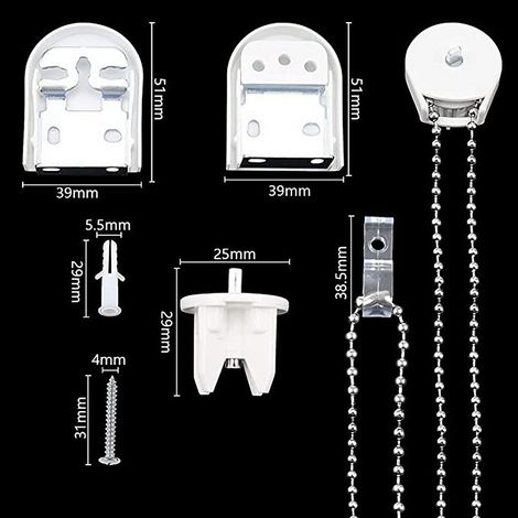25T screw head with screw thread and one positioning hook available 3-meter plastic bead chain screw included. (1/5)