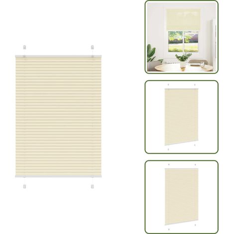 Plissee Creme 100x150 cm Stoffbreite 99,4 cm Polyester - Plissee - Plissees - Faltrollo - Jalousie (1/5)