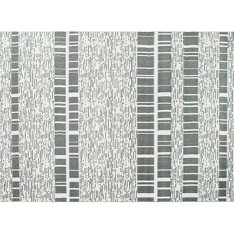 Tapis gris à motifs de bandes 200 x 290 cm TILLEUL (1/3)