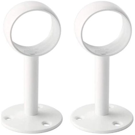 1 1/4 "Support de Tringle à Rideau de Salle de Bain, Support de Montage au Plafond de Tringle à Rideau, Fente de Support d'extrémité de Tringle de Placard, Paquet de 2 (1/5)