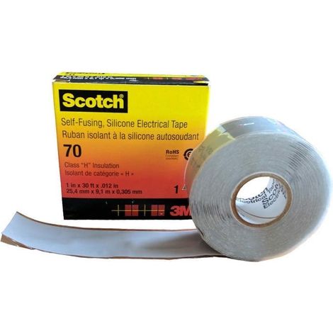 Nastro Elettrico Autoagglomerante Silicone Scotch 70 25mm x 9m 3M CNT-7000006225 Grigio