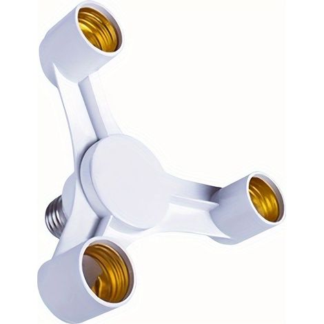 Adaptateur de douille E27 vers E27 3 en 1, répartiteur 1 vers 3, douille ignifugée E27-E27 pour lampe (1/5)