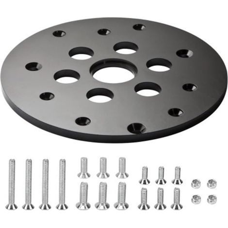 pour plateau de Défonceuse en Acier pour robuste 1-1/4" pour Ouverture 1-1/4", acier , précision accrue, réduction vibrations, montage rapide (1/5)