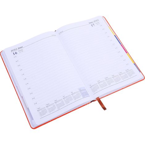 Agenda Semainier Portable Petit Format Couverture Rigide Orange Planner Scolaire Hebdomadaire et Mensuel Cahier Écriture Compact et Léger pour Étudiants et Professionnels (1/5)