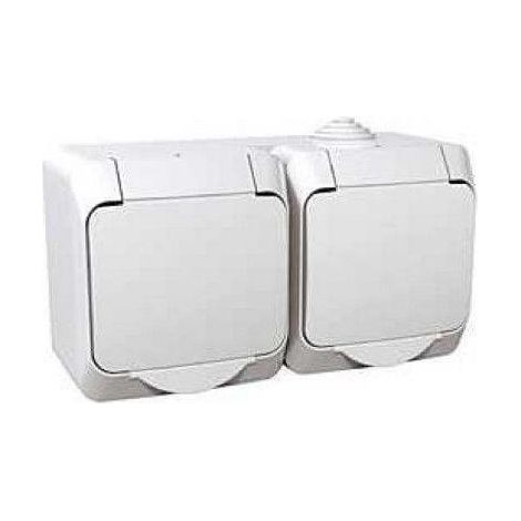 Enchufe Wi-Fi Schneider Electric doble blanco IP44