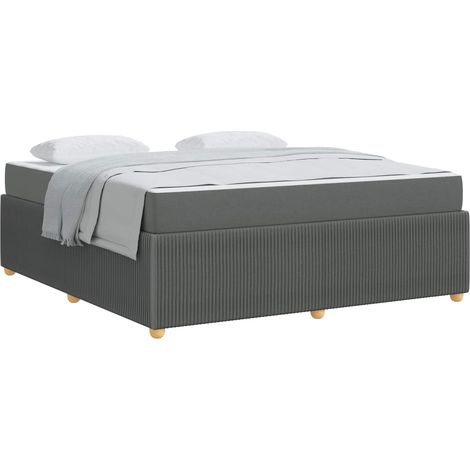 Maison Exclusive - Bettrahmen Dunkelgrau 180 x 200 cm Stoff (1/5)
