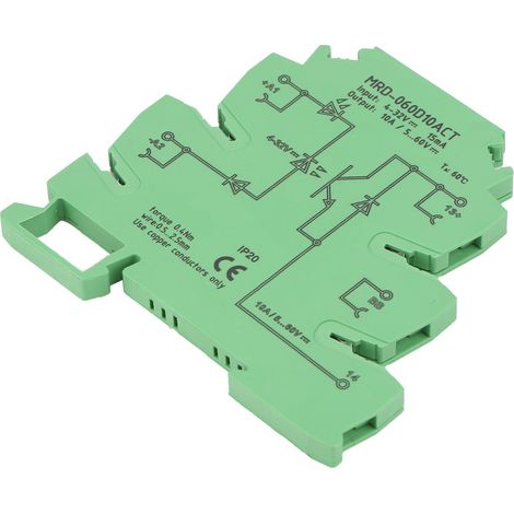 Relais statique CC ultra-plat MRD-060D10ACT, 6.2mm, entrée 4-32VDC, module NO. (1/5)
