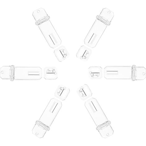 Lot de 6 verrous sécurité transparents en acrylique résistants (1/5)