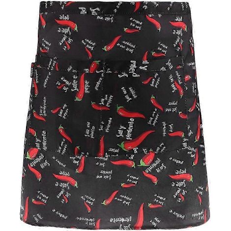 Tablier de serveur/serveuse/chef demi-taille, 2 poches, pour bar, café, pub-45cm-Hot pepper