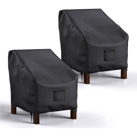 Protection pour mobilier de jardin - 96 x 79 x 74 cm - Housse de chaise imperméable - Lot de 2 - Housse pour chaises de jardin (1/5)