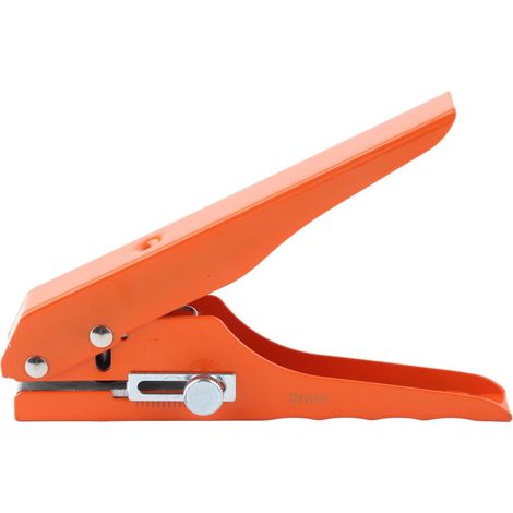 Perforateur - 10 mm - En Fer Chromé - Réglable Avec Échelle - Pour Carton Papier PVC - 1 Pièce