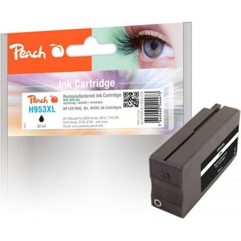 Peach Patrone HP Nr.953XL black mit OEM Chip remanufactured (PI300-927)