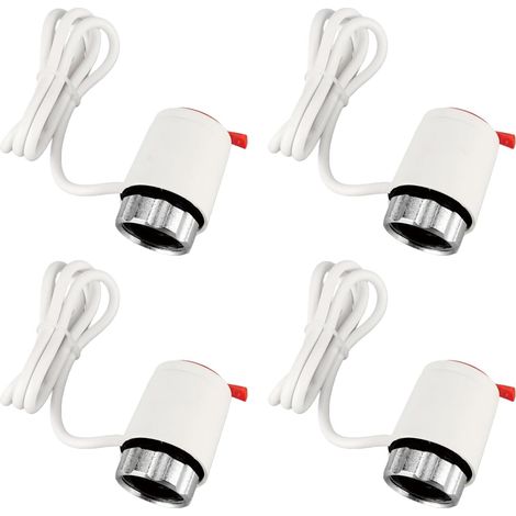 Servomoteur thermot 230 V AC, M30 X 1,5 NC Normalement Fermé L'actionneur électrothermique, Actionneur Thermoélectrique convient collecteurs de circuit de chauffage courants(4 Pièces) (1/5)
