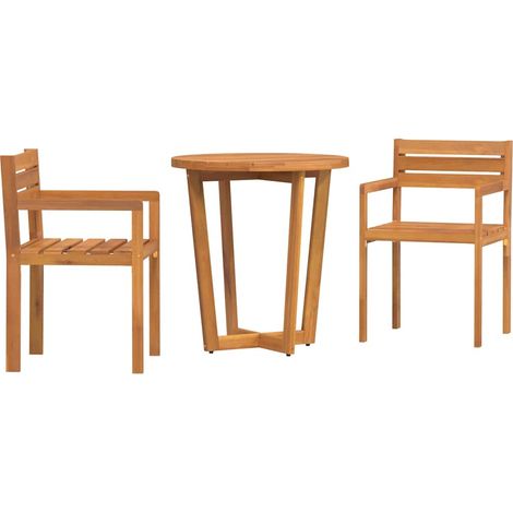 Maison Exclusive - 3-teiliges Garten-Ess-Set aus Massivholz Akazi