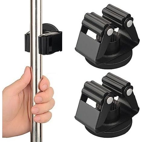 CSPARKV Porte - balai à balai magnétique,balai magnétique robuste pour outils de garage,garage cuisine buanderie rangement et organisation porte - balai puissant pour(2pc) (1/5)
