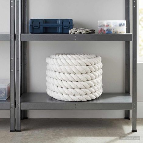 vidaXL Corda di Cotone 50 mm 5 m Bianco 100% Cotone (1/5)