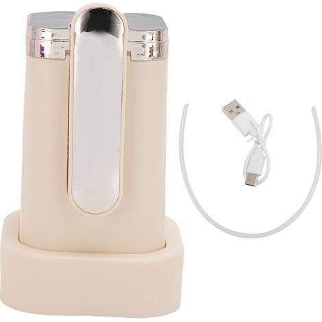 Distributeur d'eau automatique pour bouteilles de 5 gallons, 3 modes, pliable, portable, électrique, pompe à eau, pour la maison, le camping, les voyages, le bureau, couleur beige. (1/5)