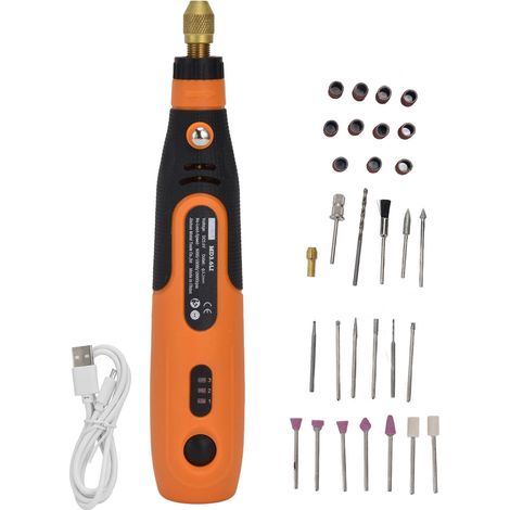 Kit outil rotatif HiLDA, mini perceuse sans fil 3,6V à vitesse variable, graveur électrique et polisseur rechargeable (1/5)