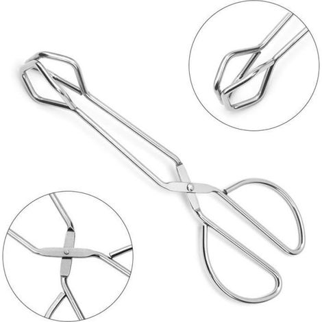 2 Pcs Pinces Ciseaux Barbecue, Pinces À Nourriture Pour Barbecue, Pinces Ciseaux Cuisine, Acier Inoxydable, 25.3x9 PINCE DE SERVICE (1/4)