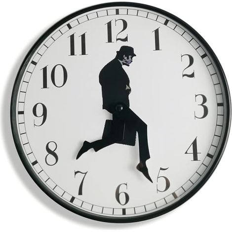 Uhr „Ministerium für alberne Gangarten“, Wanduhr mit albernen Gangarten, lustige Wanduhr für Schlafzimmer, Küche und Wohnzimmer, neues Geschenk für die Heimdekoration (Schwarz...) (1/5)