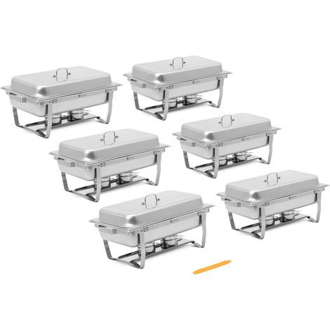 Scaldavivande - Set di 6 - GN 1/1 - 6 x 7,5 l - 6 contenitori di combustibile - (1/5)