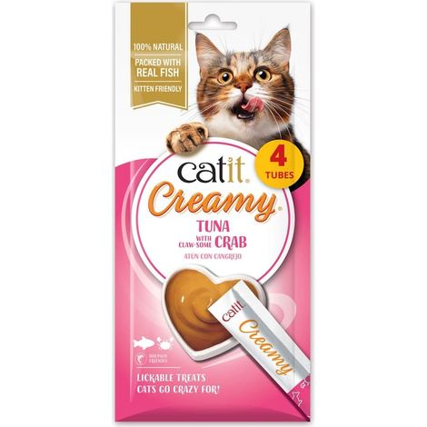 Snacks cremosos para gatos Catit Creamy – 4 Tubos