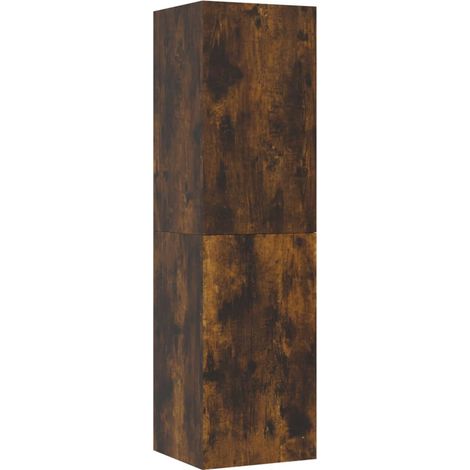 Mobile TV multimediale scaffale per televisione televisione buffet sala da pranzo soggiorno camera da letto a parete rovere affumicato 30,5 x 30 x 110 cm marrone 020028124