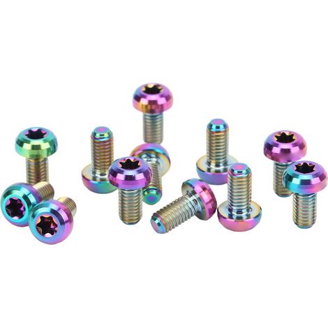 12 disques de frein RISK pour vélo, vis M5x10mm en alliage de titane T25 (1/5)