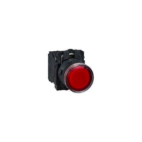 Pulsante luminoso rosso Ø22 - filoghiera ad impulso - 240V - 1NO+1NC - XB5AW34M5