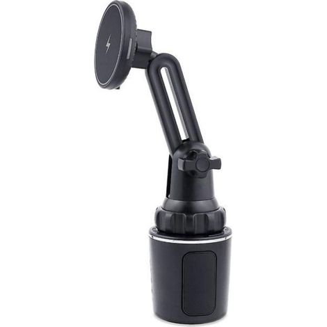 Support de Gobelet pour Téléphone - Compatible MagSafe - Rotation 360° - Réglable en Hauteur - Pour Voiture - 1 Pièce